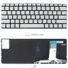 HP Spectre 13-V000, 13-V001, 13-V002, 13-V003 gyári billentyűzet (US kiosztás, háttérvilágítással, ezüst)