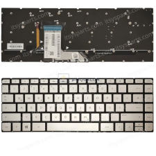 HP Spectre x360 15-ap000, 15t-ap000 gyári billentyűzet (DE kiosztás, háttérvilágítással, ezüst) laptop alkatrész