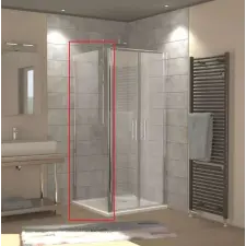  HSK N.Style Zuhanykabin Oldalfal - 80x190 cm - Alumínium kád, zuhanykabin