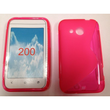 HTC Desire 200, Szilikon tok, S-Case, rózsaszín tok és táska