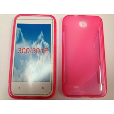 HTC Desire 300, Szilikon tok, S-Case, rózsaszín tok és táska