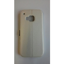 HTC One M9 fehér szilikon keretes könyvtok tok és táska