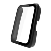 Huawei Band 6 / Honor Band 6, Műanyag védőkeret, kijelzővédő üveggel, közepesen ütésálló, szíj nélkül, fekete