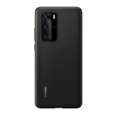 Huawei műanyag telefonvédő (bőr hatású hátlap) FEKETE tok és táska