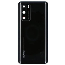Huawei P40 fekete készülék hátlap kamera plexivel mobiltelefon, tablet alkatrész