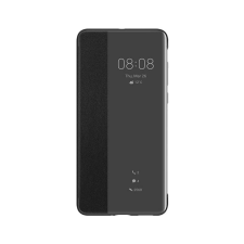 Huawei P40 gyári fekete ablakos okos aktív könyvtok tok és táska