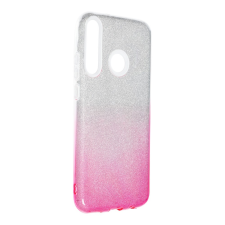 Huawei P40 Lite E / Y7P pink-ezüst csillámos szilikon tok tok és táska
