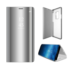 Huawei Smart Clear View Huawei P40 Lite E / Y7P ezüst okos könyvtok tok és táska