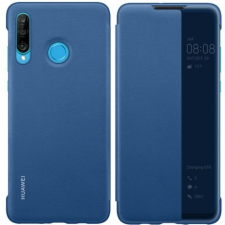Huawei Smart View könyv tok P30 Lite, kék tok és táska