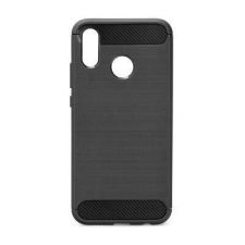 Huawei Telefon tok, Huawei P20 Lite szilikon tok, hátlaptok, karbon mintás, fekete, tok és táska