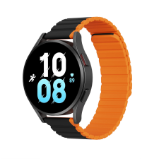  Huawei Watch GT 3 (42 mm) okosóra szíj - Dux Ducis - fekete/narancssárga mágneses szíj (szíj szélesség: 20 mm) okosóra kellék