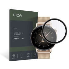 Huawei Watch GT 3 (42 mm) okosóra üvegfólia fekete kerettel - üvegfólia okosóra kellék