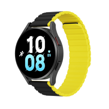  Huawei Watch GT 3 Pro (43 mm) okosóra szíj - Dux Ducis - fekete/citromsárga mágneses szíj (szíj szélesség: 20 mm) okosóra kellék