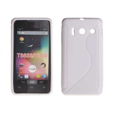 Huawei Y300, Szilikon tok, S-Case, fehér tok és táska