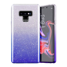 Huawei Y5P, Szilikon tok, Bling (Csillámos), kék tok és táska