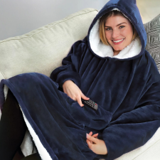 Huggle Plüss Huggle hoodie kapucnival, és elülső zsebbel lakástextília