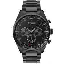  Hugo Boss Pioneer férfi kronográf karóra, fekete acél, 44 mm, WR50 karóra