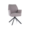  Hugo Brego Forgó Szék Szürke Szövet Fekete Fém Vázzal Auto-Return Funkcióval