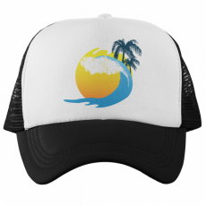  Hullámos Naplemente - Trucker Hálós Baseball Sapka