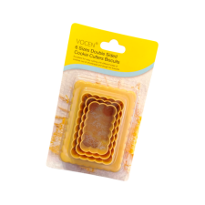  Hullámos Téglalap Süteménykiszúró Szett (3 részes) sütés és főzés