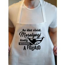  Humoros kötény fogorvosnak - Élet rövid, mosolyogj lakástextília