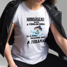  Humoros női póló pecásoknak - Horgász terápia női póló