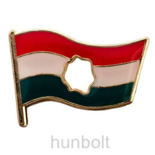 Hunbolt 56-os lyukas zászló (20x15 mm) ezüst színű jelvény ajándéktárgy