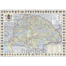Hunbolt A Magyar Szent Korona országai 1914 (1:360 000) 125x90 cm Ívben, fóliázva lécezve ajándéktárgy