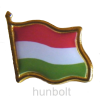 Hunbolt Arany szélű patentos zászló jelvény 20x20 mm