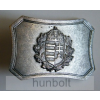 Hunbolt Ezüst színű fém címeres övcsat ( 8x5,5 cm)