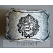 Hunbolt Ezüst színű fém címeres övcsat ( 8x5,5 cm) férfi ruházati kiegészítő