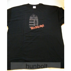 Hunbolt Fekete póló, szürke címeres Budapest felirattal XL méret