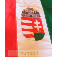 Hunbolt Függőleges nemzeti színű címeres zászló, lobogó (100X200 cm) kerti dekoráció