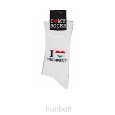 Hunbolt I LOVE Budapest boka zokni fehér 46-48 férfi zokni