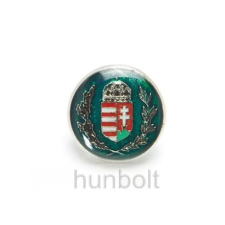 Hunbolt Kerek zöld alapon címeres (17 mm) jelvény ajándéktárgy