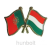 Hunbolt Kitűző, páros zászló Portugál-Magyar jelvény 2,5x1,5 cm