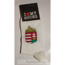 Hunbolt Magyar címeres fehér zokni 36-40 ajándéktárgy