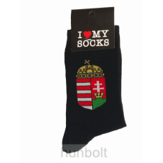 Hunbolt Magyar címeres fekete zokni 46-48