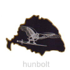 Hunbolt Nagy-Magyarország fekete alapon szürke turulos autós matrica (15x10 cm), külső matrica