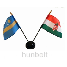 Hunbolt Nemzeti címeres és Székely zászlók asztali tartóval ajándéktárgy