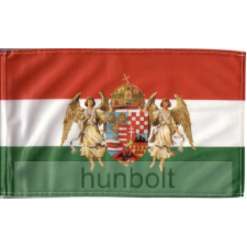 Hunbolt Nemzeti színű barna angyalos zászló 15x25 cm, 40 cm-es műanyag rúddal dekoráció