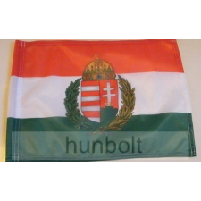 Hunbolt Nemzeti színű koszorús címeres zászló Rúd nélkül 40x60 cm dekoráció