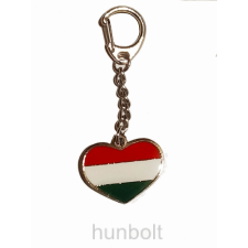 Hunbolt Piros- fehér- zöld szív alakú kulcstartó kulcstartó