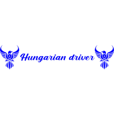 Hungarian driver kék szín,100cmx20cm autó dekoráció