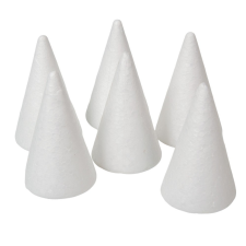  Hungarocell kúp fehér M8cm 6db-os dekorációs kellék
