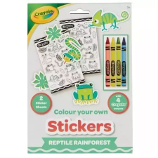 Hunter Price Crayola: Színezhető matricakészlet zsírkrétával - Reptile Rainforest matrica