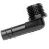Hunter szórófejbekötő könyök HSBE 16mm x 1/2" fekete, 50db-cs.