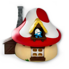  Hupikék Törpikék törpház törpfigurával - Maison Champignon persely 15 cm persely