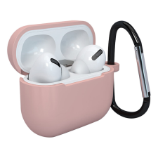 Hurtel Apple AirPods 3 puha szilikon fülhallgatók tok + kulcstartó karikafüllel rózsaszín (tok D) tok és táska