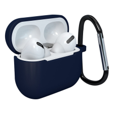 Hurtel Apple Airpods 3 Soft Silicone fülhallgató tok + kulcstartó karikafüllel Sötétkék (D) audió kellék